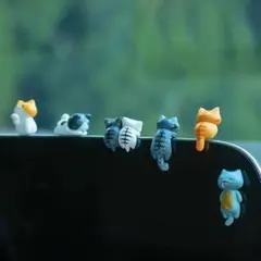 猫 置物 置き物 フィギュア デコレーション ミニチュア 猫フィギュア6個セット
