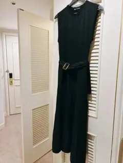 ZARA コントラスト ミディワンピース ベルト付き