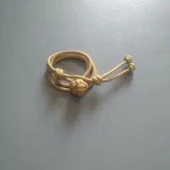 飾り結びの手ぬぐい留め(カラー:ライトブラウン)