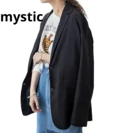 mystic ミスティック テーラード ジャケット レディース ブラック 薄手