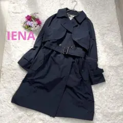 IENAイエナ×olmetex社 ベルト付ロングトレンチコート