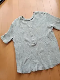 アーバンリサーチ　ヘンリーネック 半袖Tシャツ　ワッフル生地
