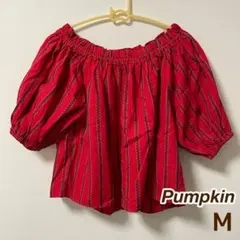 【未使用】Pumpkin ストライプ オフショルダー Mサイズ