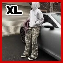 XL　ワイドパンツ　男女兼用　リアルツリー　迷彩柄　カーゴパンツ　ズボン