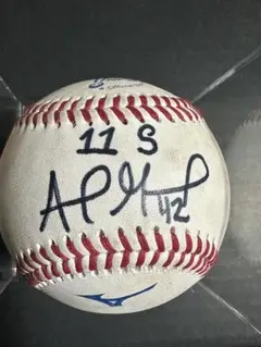 オリックスバファローズ マチャド 直筆サインボール 試合実使用球