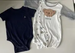 【8/24迄】babyGAP 半袖 クマ ロンパース　ボリス 長袖2wayオール