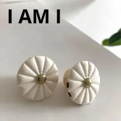 アイアムアイ　ピアス　陶器　ドアノブ　白　IAMI