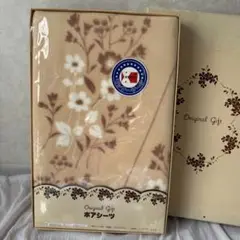 Dy14　新品　ボアシーツ　モッサーシーツ　日本製　花柄　140×240cm