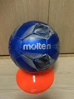 molten サッカーボール 青色 パターン入り　4号