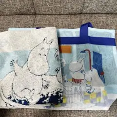 ムーミン 一番くじ B賞 メッシュバッグ & C賞　ジャガードバスタオル