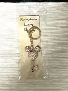ミッキー型ゴールドキー型チャーム