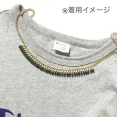 【新品未使用】ビジュー ネックレス グリーン