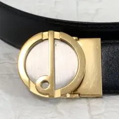 dunhill ダンヒル ベルト　dバックル　レザー ブラック　リバーシブル