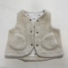 UNIQLO ユニクロ ボア　ベスト　くま柄　ブラウン　80