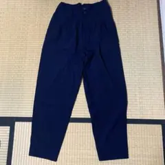【値下中】ネイビー ワイドパンツ 2つボタン