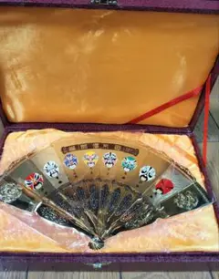 立體金扇　飾物　新品未使用