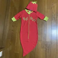 【美品】ソゾ　ロンパース　帽子付き　とうがらし　ハロウィン　60~70cm