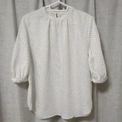 半袖ブラウス　白