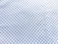 はぎれ ドール服生地　60ローン　菱形チェック　水色