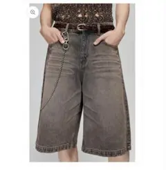 SIMPLE PROJECT WASHED DENIM SHORTS