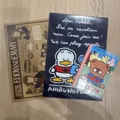 サンリオレトロ♡ノート、下敷き、ぬりえ