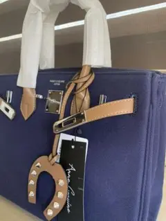 アンコキーヌ キャンバス トートバッグ ネイビー