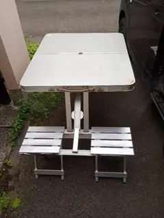 Coleman アルミピクニックテーブル　170-5564　テーブル・椅子一体型 コールマン Coleman アルミ ピクニックテーブル 170-5564 - メルカリ