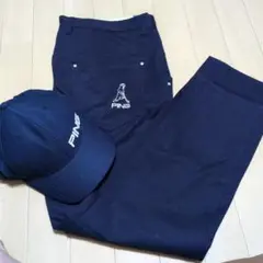 PING ネイビー パンツとキャップのセット