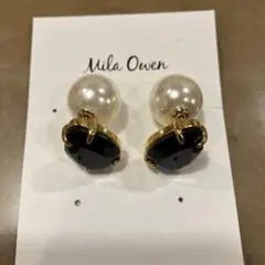 【未使用に近い】Mila Owen（ミラオーウェン）ピアス台紙付き　リバーシブル