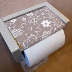 3126【2点100円、3点200円引き】花柄トイレットペーパーカバー