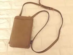 ベージュブラウン スマホショルダーバッグ