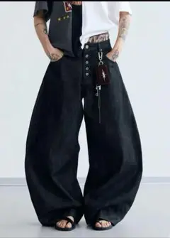 Peoplestyle インディゴジーンズ ワイドパンツ baggy acne