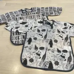 子供用長袖エプロン2枚セット