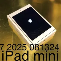 7 2025 081324 美品 iPad mini アイパッドミニ 白 シルバ