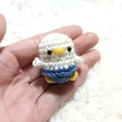◎□9.青　バブあひるのあみぐるみ