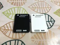 プレイステーション2　メモリーカード　ホワイト＆ブラック