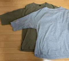 UNIQLOオーバーサイズTシャツ（7分袖）✖️2