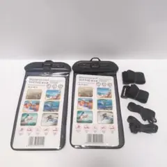 防水ケース [2枚セット] IPX8防水認定 最新 顔認証 7インチ 黒