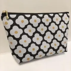 おはじきフラワー 北欧風 ハンドメイド ポーチ マルチポーチ ファスナーポーチ