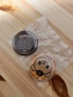 巨人　エニマイくじ　オカモン　缶バッジ