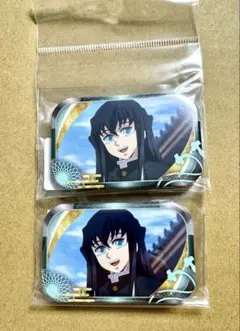 鬼滅の刃　メモリーズスクエア缶バッジ　時透無一郎　2点セット