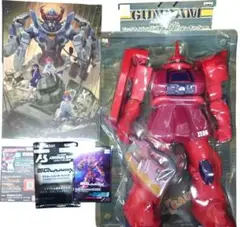 オマケ付シャアザクフィギュア.ジークアクス入場特典赤いガンダムアーセナルＣソフビ