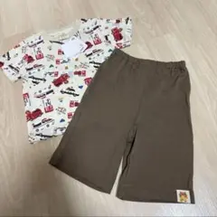 新品トミカトム半袖Tシャツ&ハーフパンツ上下セット90cmブラウン