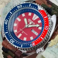 【新品仕上げ】セイコーSEIKOダイバーズ自動巻きスケルトン91208ペプシ中古