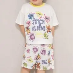 【新品ワケ有り】スティッチ ディズニー　半袖パジャマ　90cm バースデイ