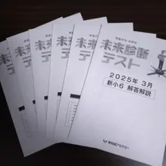 【新品未使用】早稲アカ 未来診断テスト 2025年3月 新小6