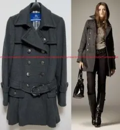 バーバリーブルーレーベル 吉川ひなの トレンチコート プリーツ キャメルブラウン BURBERRY BLUE LABEL - バーバリーブルーレーベル 吉川ひなの