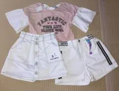 キッズ160サイズ トップス１枚＋パンツ２枚　3点セット　※新品＆試着のみ　美品