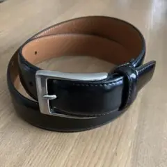 Green label relaxing 黒レザーベルト　76