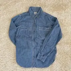 【美品】 orSlow オアスロウ シャンブレーワークシャツ 日本製 1サイズ